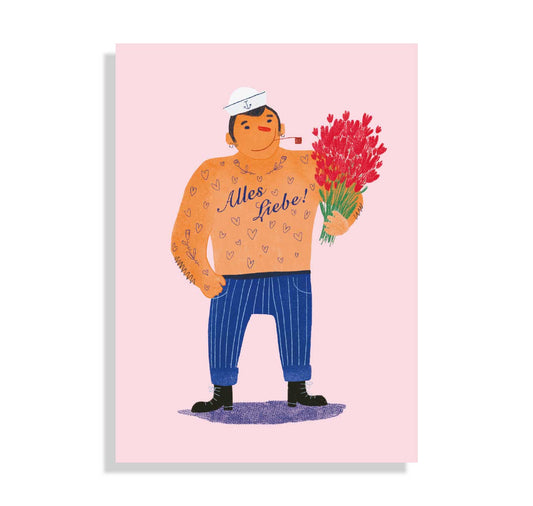 Milena Schnell - Postkarte "Seemann"