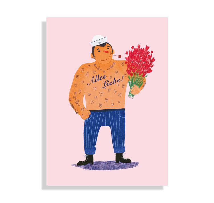 Milena Schnell - Postkarte "Seemann"