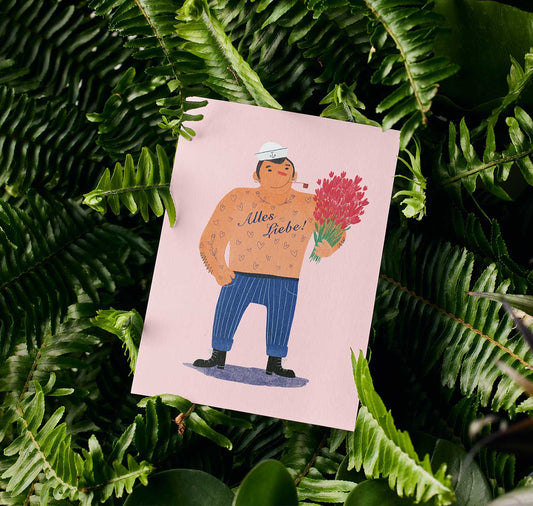 Milena Schnell - Postkarte "Seemann"