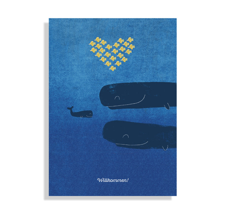 Milena Schnell - Postkarte "Wale"