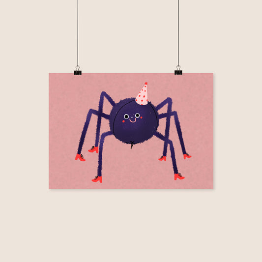 Hartezeiten - Mini Plakat "Spinne"