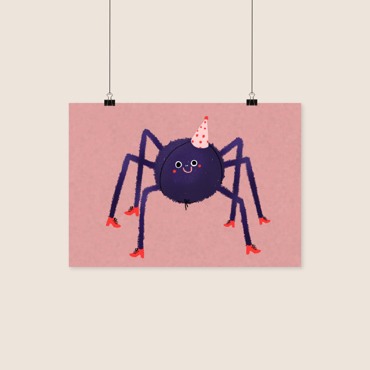 Hartezeiten - Mini Plakat "Spinne"