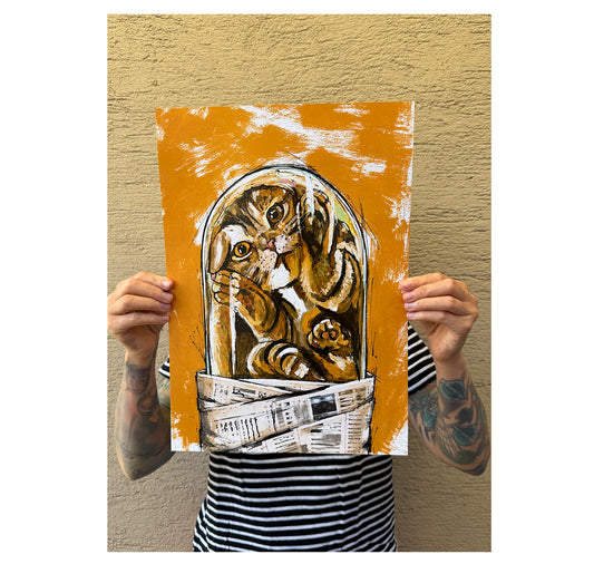 MYLLUA - Karte oder Plakat "Kater Kapsel"