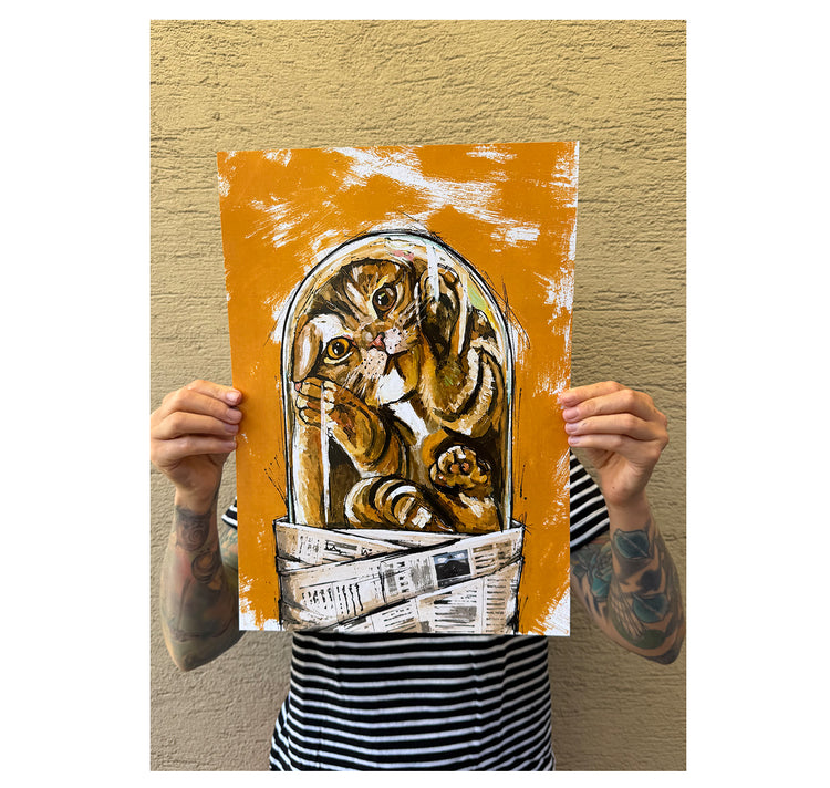 MYLLUA - Karte oder Plakat "Kater Kapsel"