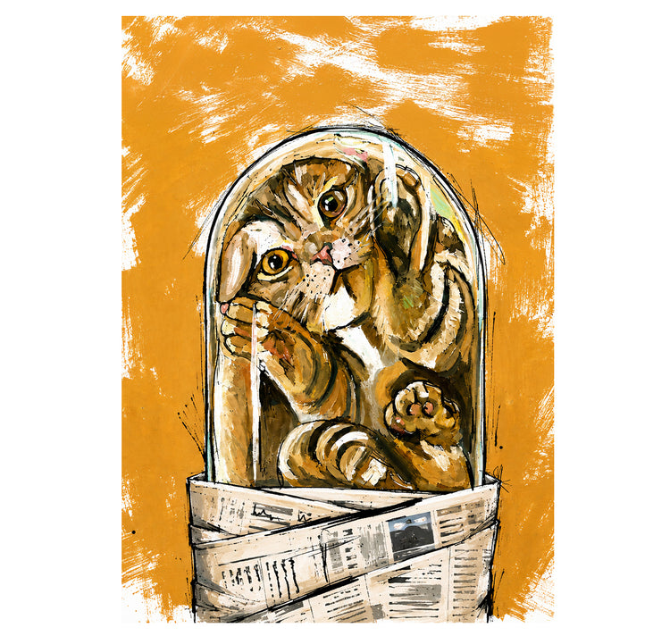 MYLLUA - Karte oder Plakat "Kater Kapsel"