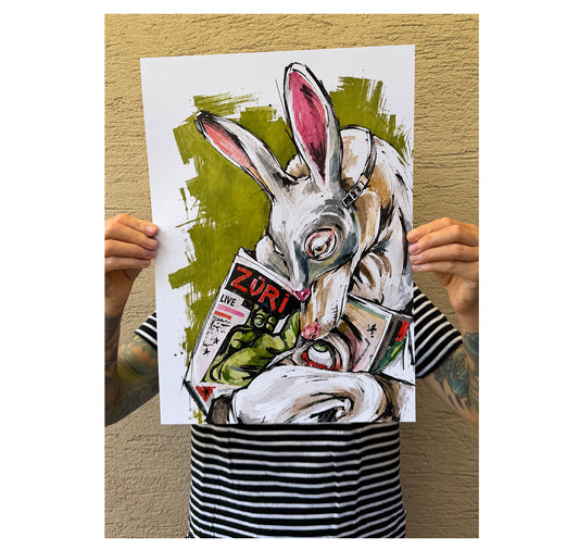 MYLLUA - Karte oder Plakat "Züri brännt wieder"