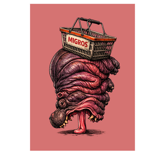 MYLLUA - Karte oder Plakat "Hippo"