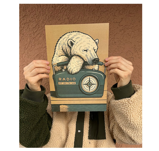 MYLLUA - Karte oder Plakat "Radio Nowhere"