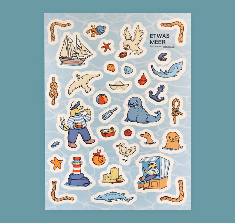 Noh Nett - Stickerbogen "Etwas Meer"