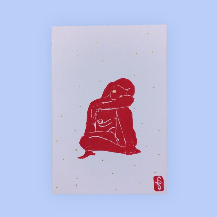 arion illustrato - Stampa linoleografica originale "Oro"