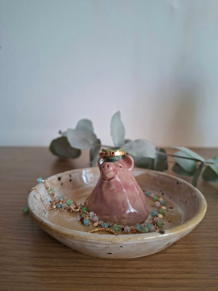 AyuanCeramic - Keramik-Räucherstäbchen-Halter "Pig"