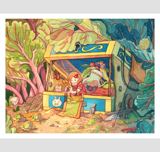 Pim Poli - Plakat "Rhubarb Garden"