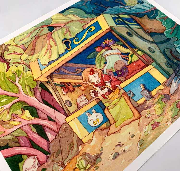 Pim Poli - Plakat "Rhubarb Garden"