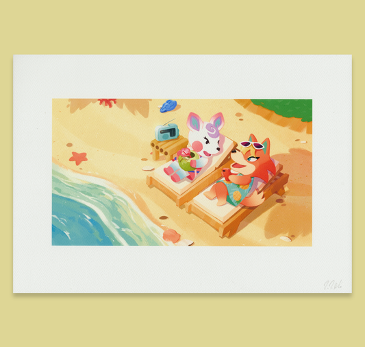 Pim Poli - Plakat "A Day At The Beach"