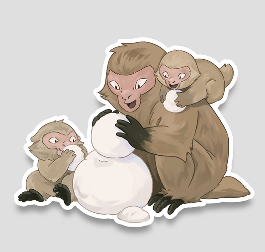 Pim Poli - Stickers "Snow Monkeys"