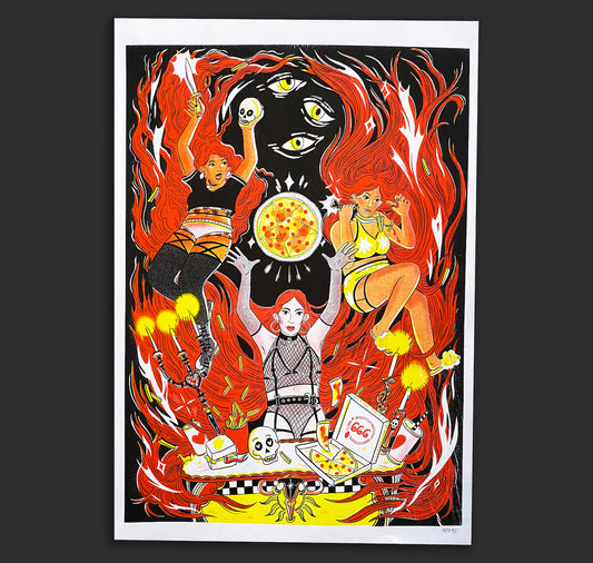 Samira Belorf - Plakat „666 Pizza“