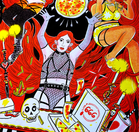 Samira Belorf - Plakat „666 Pizza“