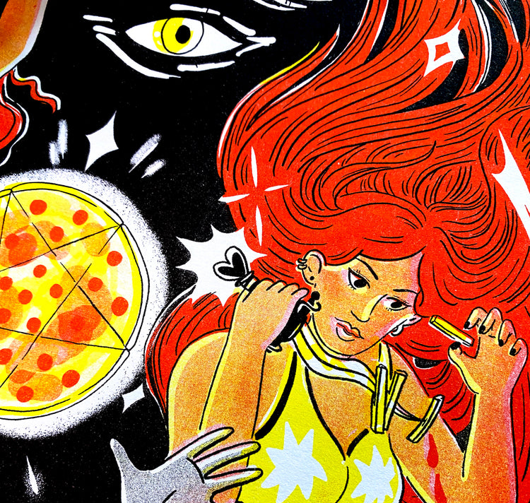 Samira Belorf - Plakat „666 Pizza“