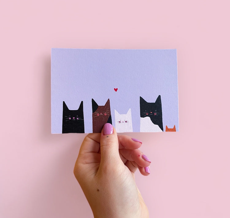 arion illustrato - Cartolina "Les Chats et L'amour"