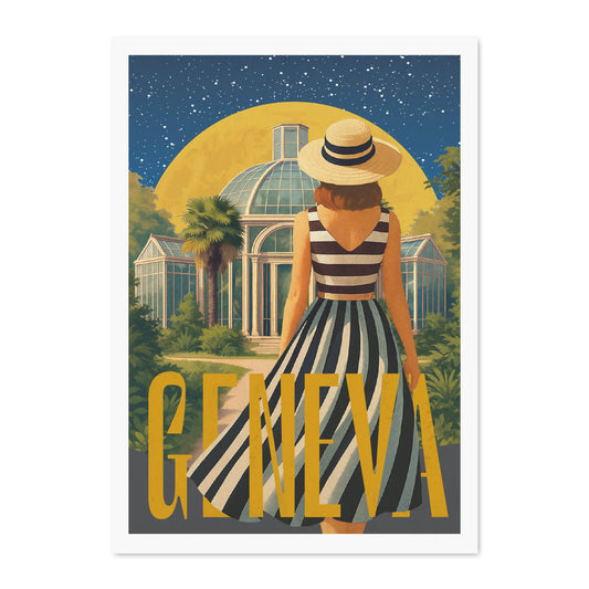 Clarissa Schwarz - Postkarte "Geneva, Conservatory and Botanical Garden"