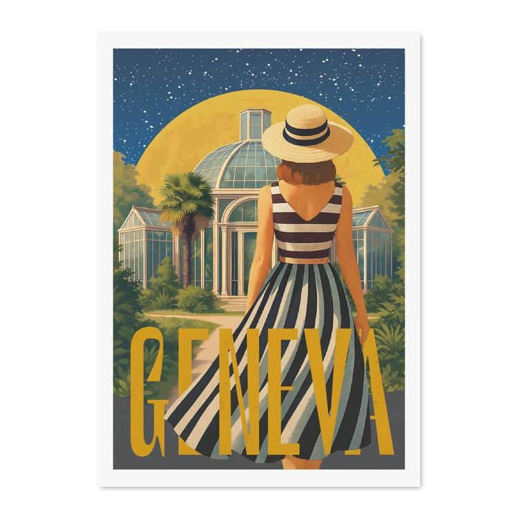 Clarissa Schwarz - Postkarte "Geneva, Conservatory and Botanical Garden"