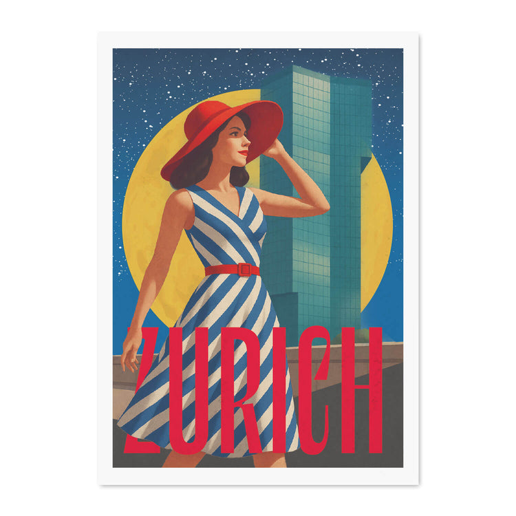 Clarissa Schwarz - Postkarte "Zurich, Prime Tower"