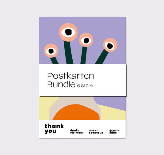 GINNY - Set di cartoline "Grazie" (6 cartoline) 