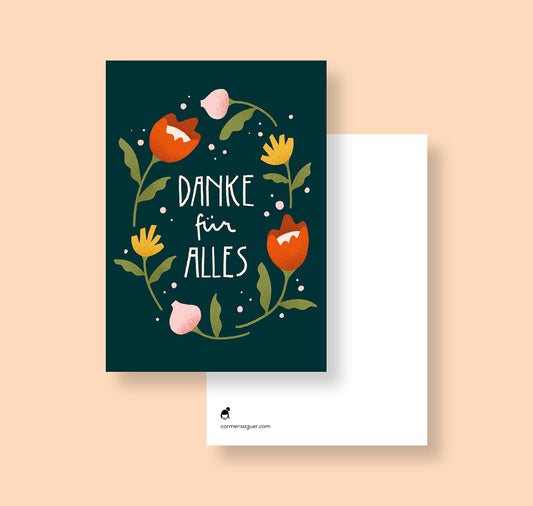 Carmen Saguer - Postkartenset "Danke"