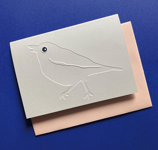 GINNY - Biglietto in rilievo "Uccello"
