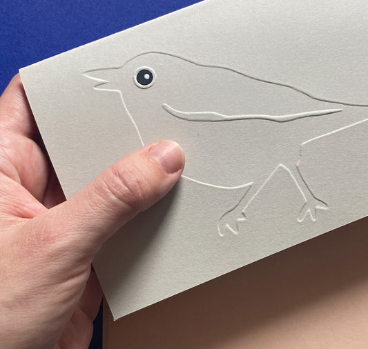 GINNY - Biglietto in rilievo "Uccello" 