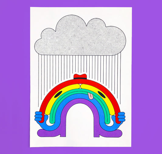 Joël Roth - Plakat "Rainbow with Hat"