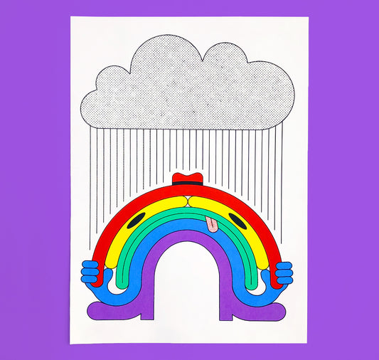 Joël Roth - Plakat "Rainbow with Hat"