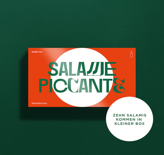 Studio Ciao - Räuchersalami Kerzen Box (10 Stück)