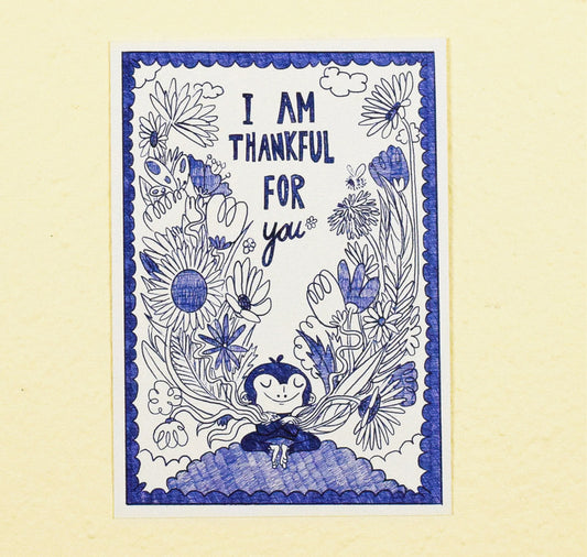 Sarah Binz - Postkarte "I am thankful for you"