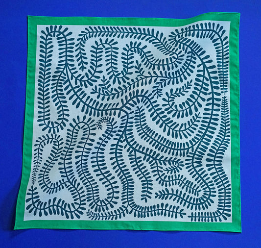 Anna-Lisa Schneeberger - Stofftuch “Ranken” (blau)