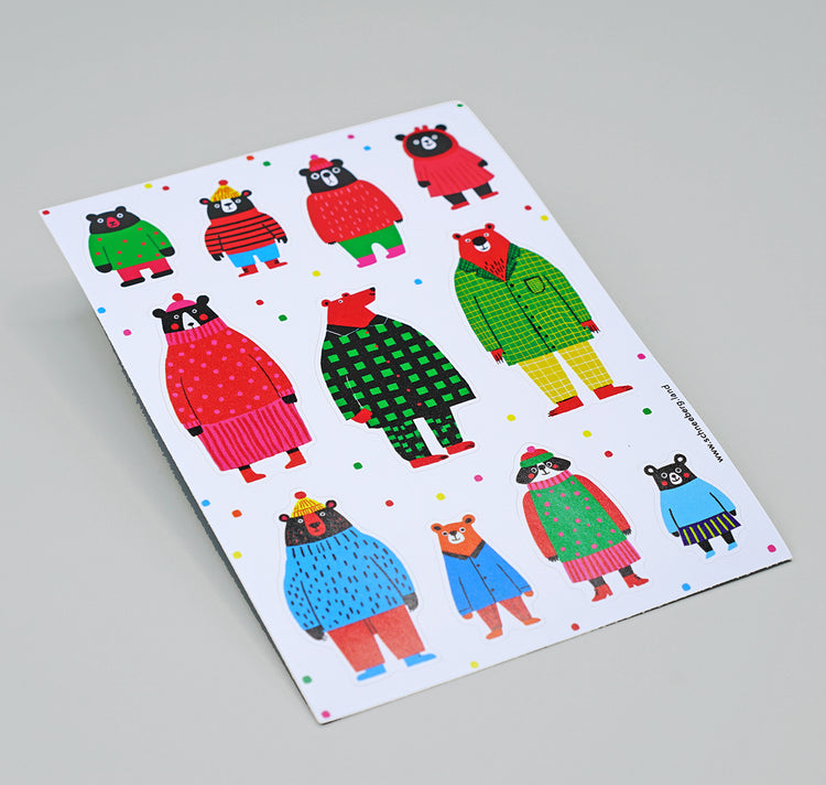 Anna-Lisa Schneeberger - Stickerbogen "Bären“