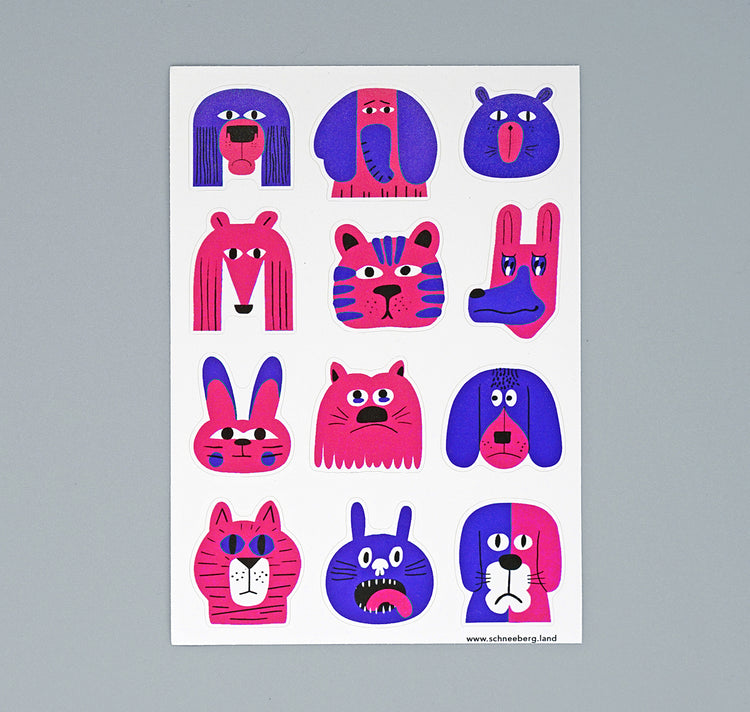 Anna-Lisa Schneeberger - Stickerbogen "Faces“