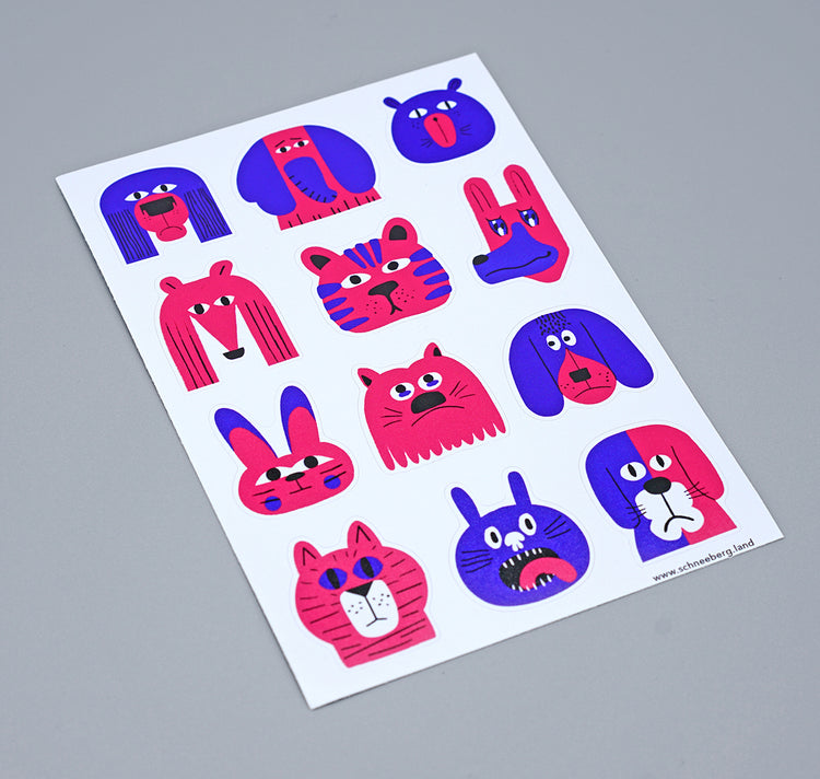 Anna-Lisa Schneeberger - Stickerbogen "Faces“