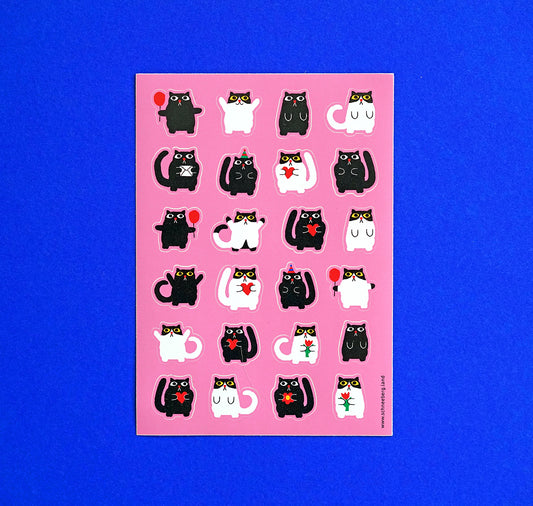 Anna-Lisa Schneeberger - Stickerbogen "Partybüsis“ (rosa)