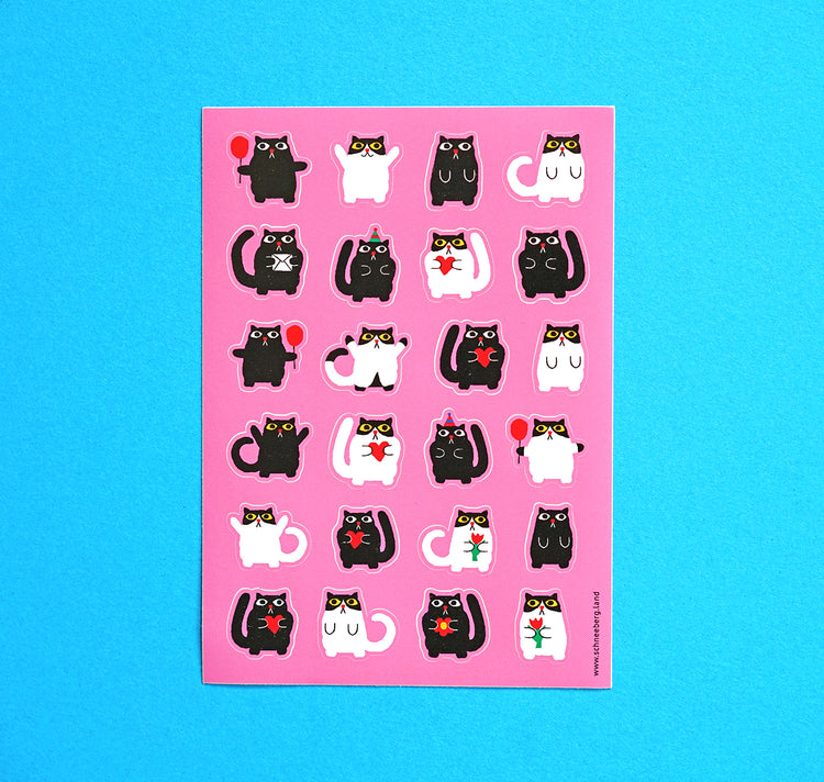 Anna-Lisa Schneeberger - Stickerbogen "Partybüsis“ (rosa)
