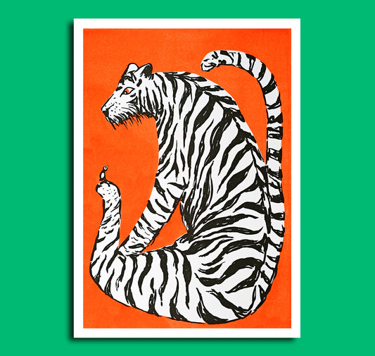 Anna-Lisa Schneeberger - Plakat "Tiger" (Neon Orange)
