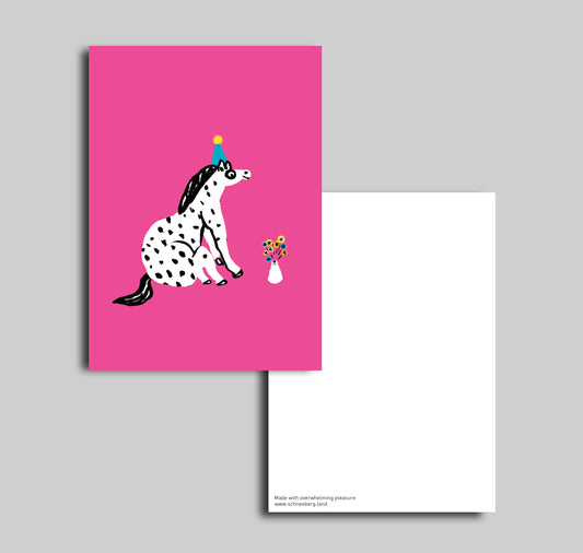 Anna-Lisa Schneeberger - Postkarte "Pony mit Vulkan"