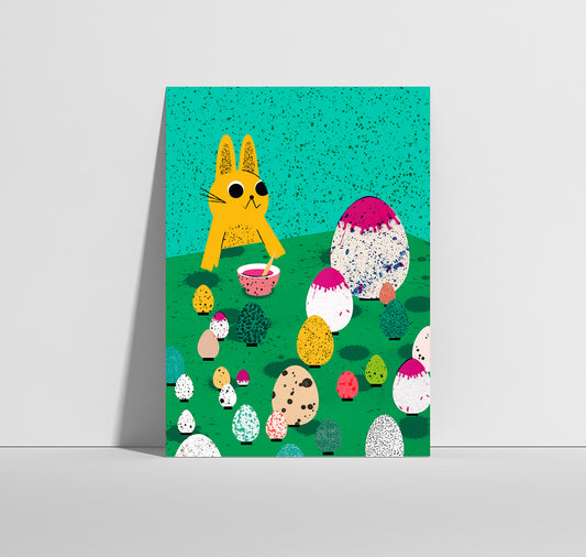 Anna-Lisa Schneeberger - Postkarte "Eier malen"