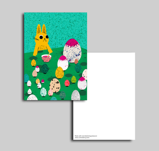 Anna-Lisa Schneeberger - Postkarte "Eier malen"