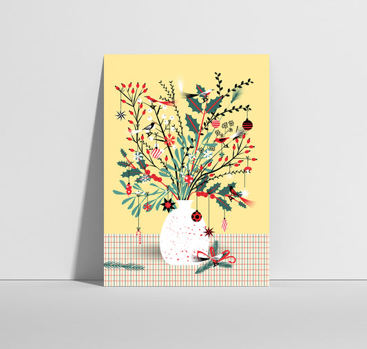 Anna-Lisa Schneeberger - Cartolina "Bouquet di Natale giallo"