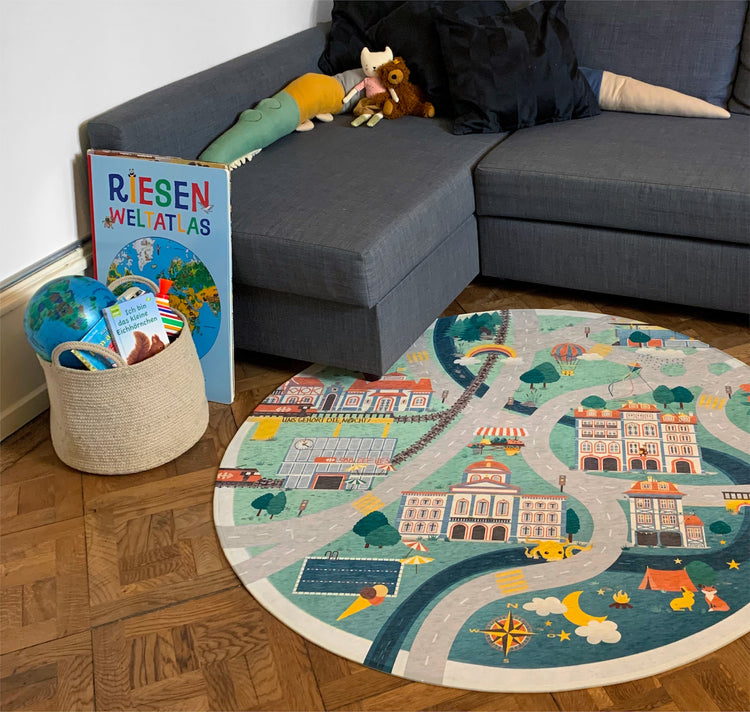 Children's play mat "Bern" (round)