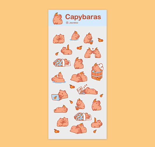 Laura LOW - Stickersheet "Capybaras"