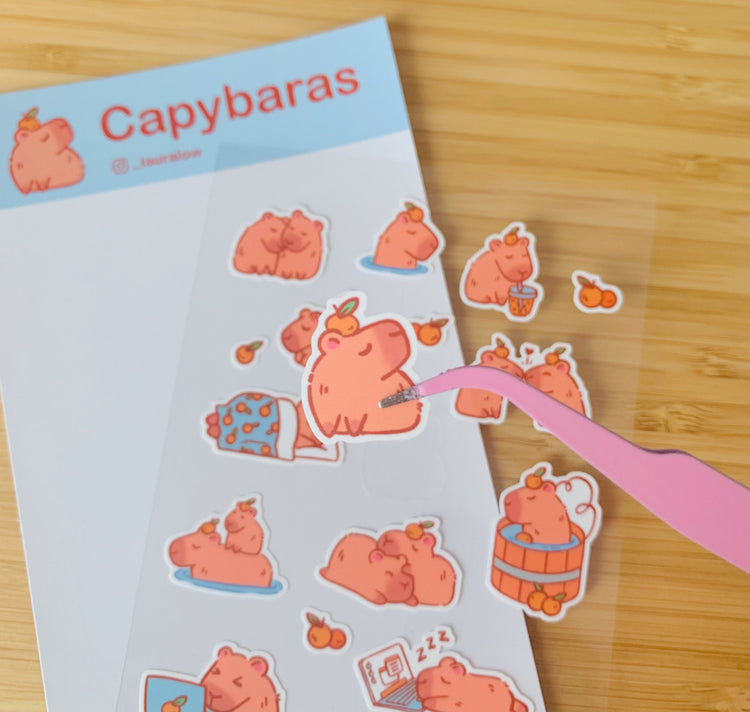 Laura LOW - Stickersheet "Capybaras"