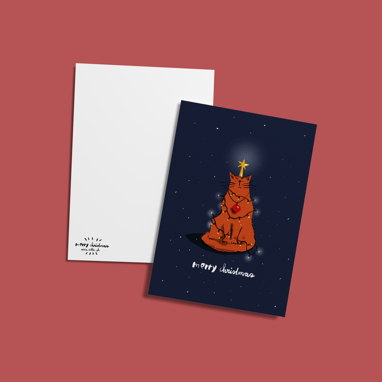 Silja Elsener - Karte "Weihnachtskatze"
