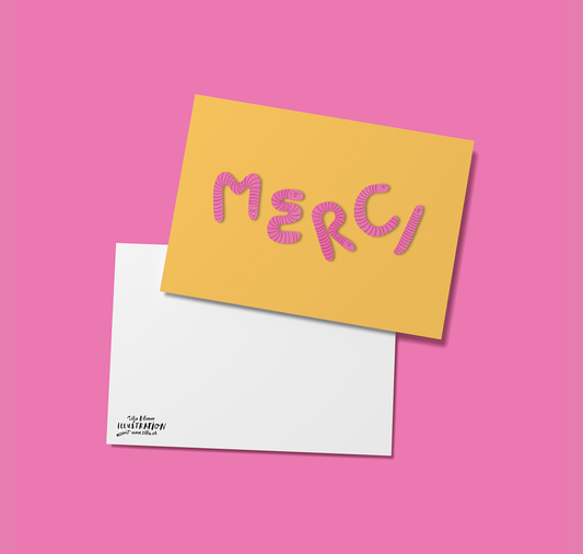 Silja Elsener - Karte "Merci-Würmli"